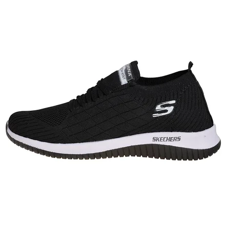 کفش پیاده روی مشکی اسکیچرز بافت skechers