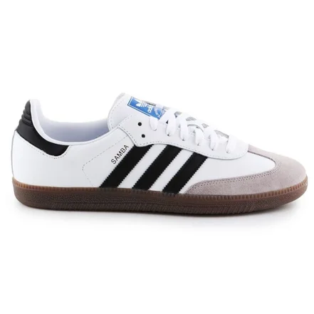 کفش اسپرت کتانی سامبا زنانه و مردانه سفید مشکی samba adidas کد 262501