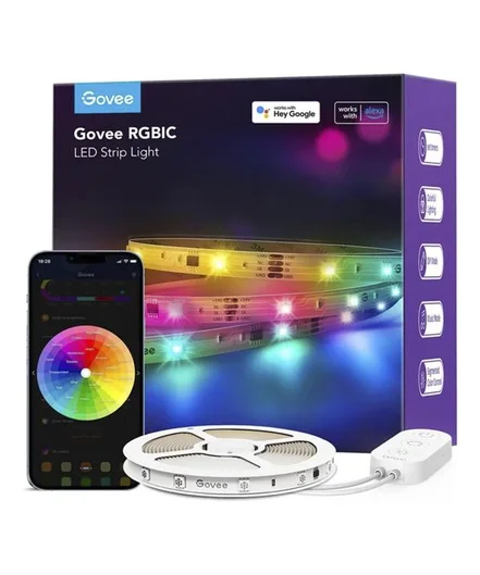 ریسه هوشمند 10 متری گووی RGBIC Basic Wi-Fi + Bluetooth LED H618C|رنگ سفید-بانی مد