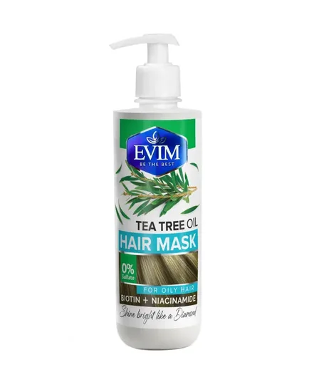 ماسک موی مناسب موهای چرب ایویم Evim مدل Tea Tree Oil حجم 400 میلی‌لیتر|رنگ سفید-بانی مد