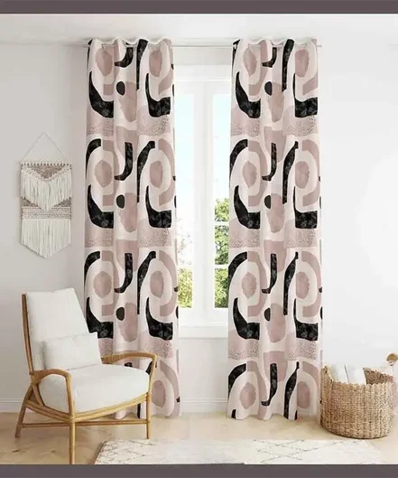 پرده نوپه هوم Nope Home مدل مخمل پانچی طرح مینیمال سایز 140x280|رنگ چندرنگ-بانی مد