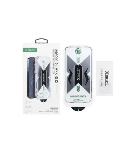 محافظ صفحه نمايش شيشه اي اورجينال XMART - Magic Glass Box مدل Apple iPhone 16 Pro Max - سایز اصالت و سلامت فیزیکی