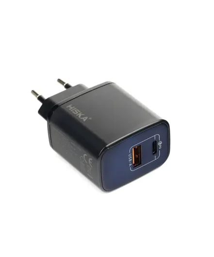 شارژر ديواري 45 وات هيسكا مدل H-145EU - سایز  گارانتی 12 ماهه هیسکا سرویس