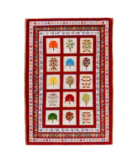گلیم فرش دستباف طیف قرمز ذوالانواری kilim carpet (shiraz) - سایز تک سایز