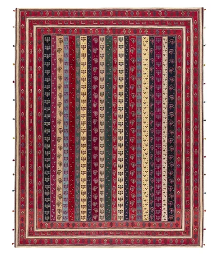 گلیم فرش شیرازالوان ذوالانواری 3159kilim carpet (shiraz) - سایز تک سایز