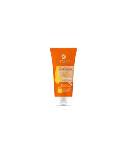 كرم ضدآفتاب SPF 90 تاپ شاپ مناسب براي انواع پوست حجم 50 ميلي‌ليتر|رنگ بی رنگ-بانی مد