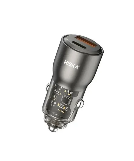 شارژر فندکی هیسکا مدل  HCC-329|رنگ خاکستری-بانی مد