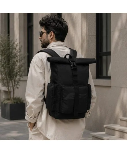 كوله پشتي فيرو پلاس مدل F-8021|رنگ مشکی-بانی مد