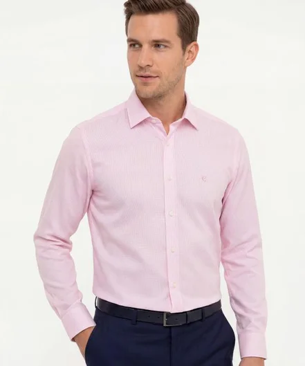پیراهن مردانه پیرکاردین PierreCardin کد 9906572|رنگ صورتی-بانی مد