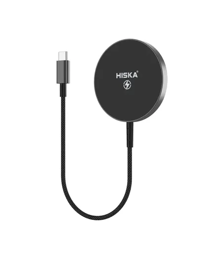 شارژر بی سیم هیسکا مدل HR-08 - سایز  گارانتی 6 ماهه هیسکا سرویس