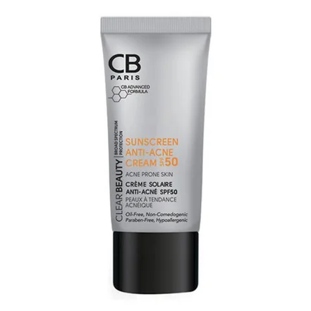 ضد آفتاب و ضدجوش SPF50 بی رنگ پوست چرب و مختلط سی بی