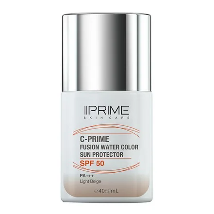 ضد آفتاب فیوژن واتر spf50 رنگی حاوی ویتامین سی بژ روشن  پرایم