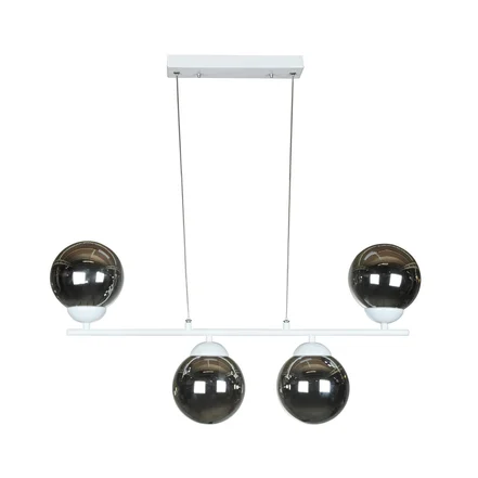 لوستر حبابی 4 شعله چشمه نور مدل 1230/4 با حباب مشکی