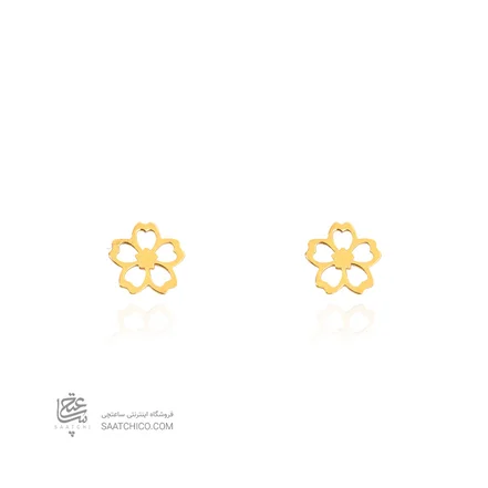 گوشواره طلا طرح گل کد LE694
