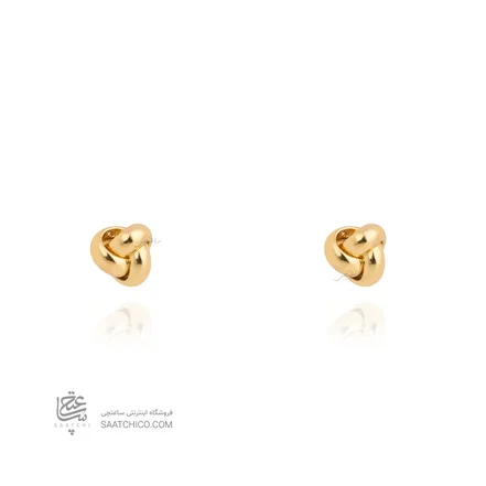گوشواره طلا طرح گره مدل ساده کد CE542
