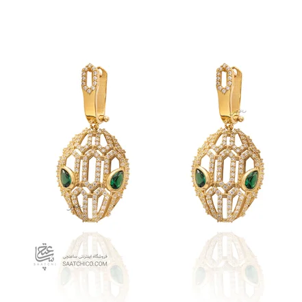 گوشواره طلا طرح سرپنتی کد CE512