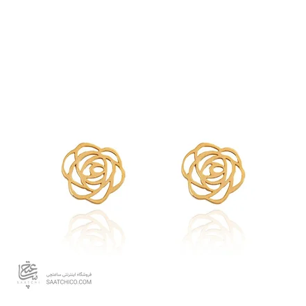 گوشواره طلا طرح گل شنل کد LE639