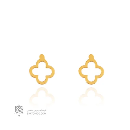 گوشواره میخی طلا طرح ونکلیف کد LE681