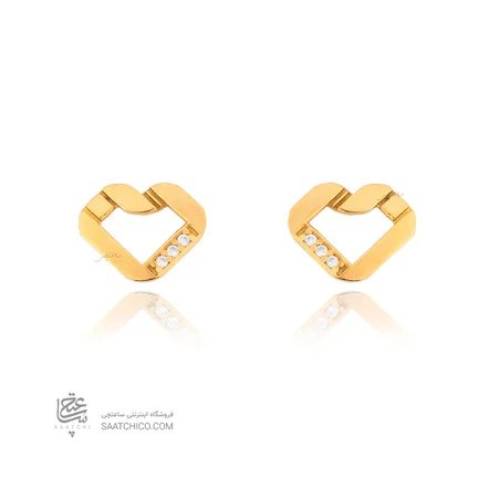 گوشواره طلا طرح قلب کد CE514