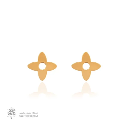 گوشواره طلا طرح گل لویی ویتون کد LE648
