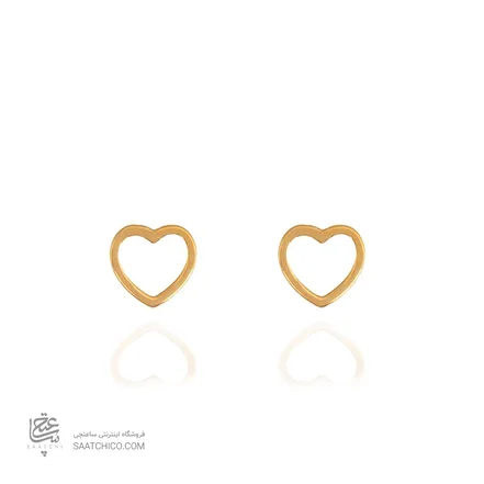 گوشواره طلا زنانه طرح قلب کد LE615