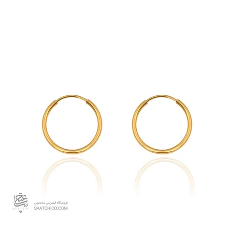گوشواره حلقه ای طلا کد CE395
