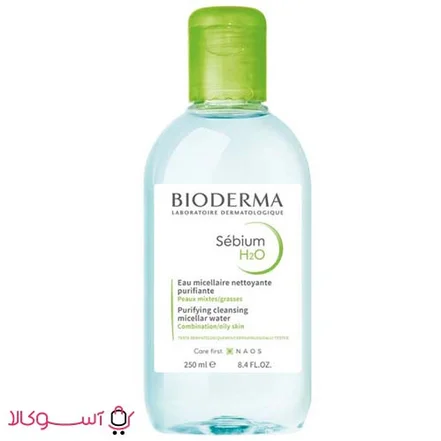 محلول پاک کننده آرایش صورت بایودرما (سبز) مدل sebium حجم 500 میل