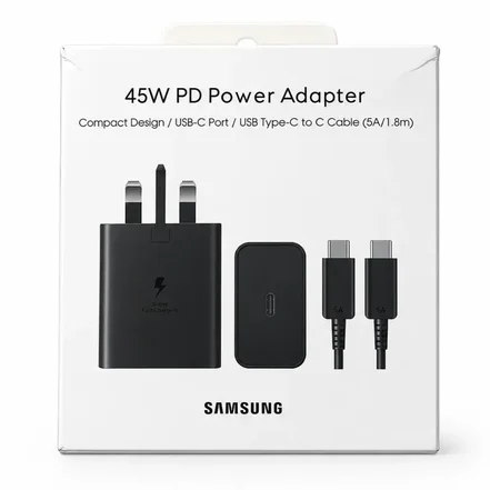 شارژر سامسونگ مدل A56 ظرفیت ۴۵ وات سوپر فست با کابل USB Type C | با ضمانت اصل بودن و مرجوعی بی قید و شرط + ارسال رایگان به سراسر کشور + ارسال سریع
