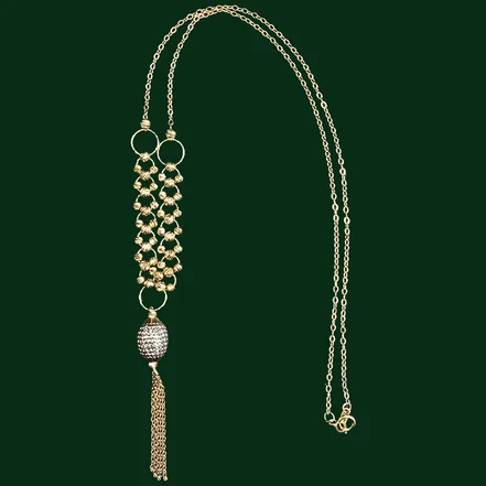 گردنبند طلا زنانه طرح توپی کد (MB103) گرم (۵.۷۰)