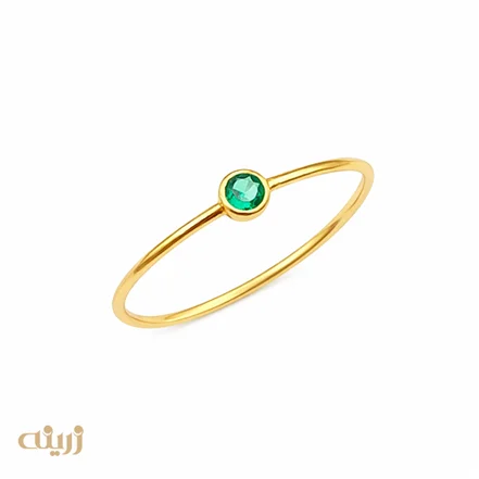 انگشتر طلا تک نگین مینیمال