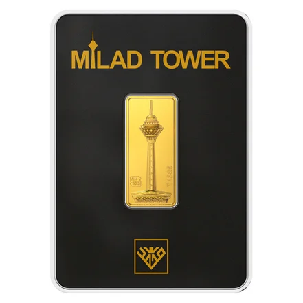 شمش <em>طلا</em> 24 عیار <em>طلای</em> محمد طرح برج میلاد کد SM800