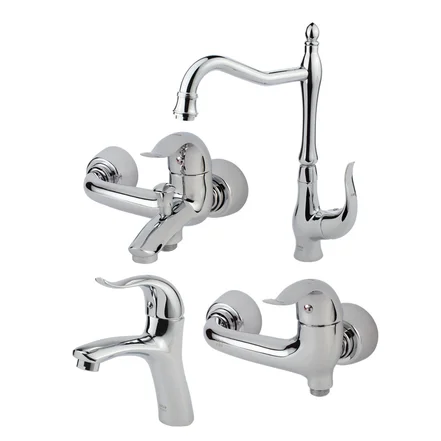 ست شیرآلات کسری مدل کاسپین مجموعه 4  عددی کروم