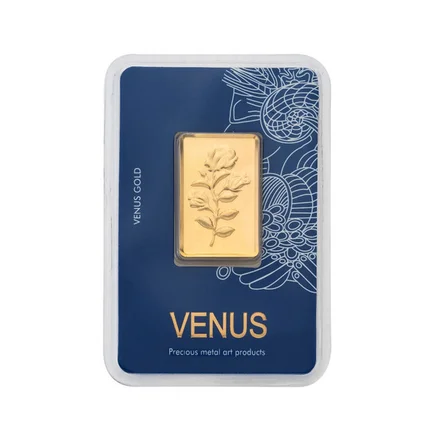 شمش <em>طلا</em> 18 عیار ونوس گل رز