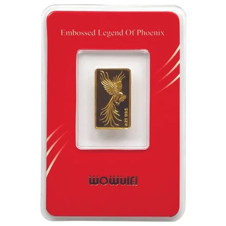 شمش <em>طلا</em> 24 عیار ایران شمش طرح سیمرغ