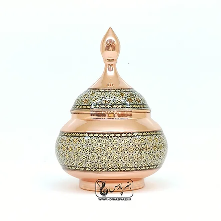 قندان نقلی مس و خاتم هنر پارس