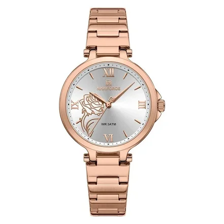 ساعت مچی عقربه‌ای زنانه نیوی فورس مدل NF5060RGW