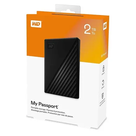 هارد اکسترنال وسترن دیجیتال مدل My Passport ظرفیت 1 ترابایت مشکی