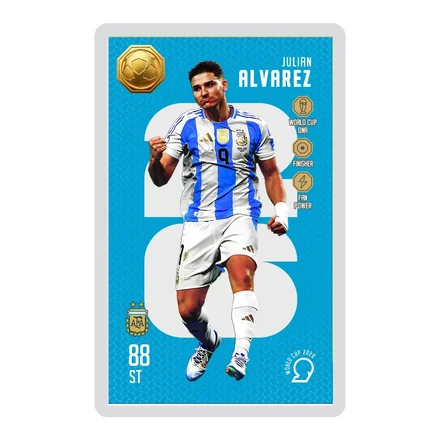 <em>طلا</em> گرمی 18 عیار سوت مدل آلوارز ALVAREZ طرح کارت فوتبالی جام جهانی 2026 کد SO10003026