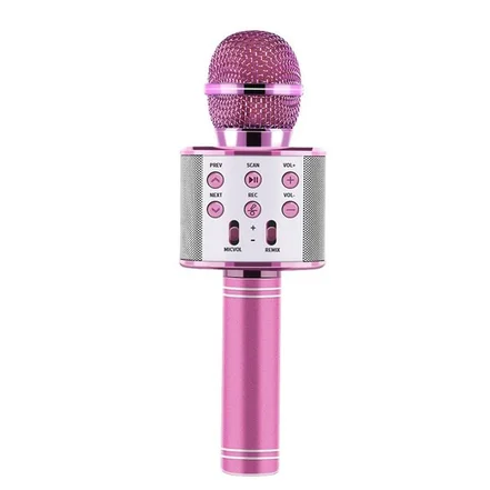 میکروفن اسپیکر اسمارت بری کد WS-858  صورتی