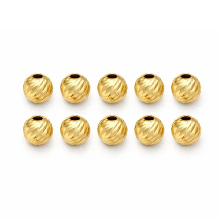 <em>طلا</em> گرمی 18 عیار گالری <em>طلای</em> مهر مدل گوی تراش البرنادو کد MO0216-2 بسته 10 عددی 1.00