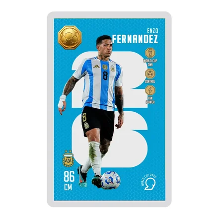 <em>طلا</em> گرمی 18 عیار سوت مدل فرناندز ENZO FERNANDEZ طرح کارت فوتبالی جام جهانی 2026 کد SO10144026