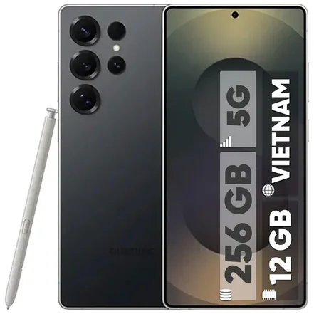 گوشی موبایل سامسونگ مدل Galaxy S25 Ultra دو سیم کارت ظرفیت 256 گیگابایت و رم 12 گیگابایت - پک ویتنام مشکی براق