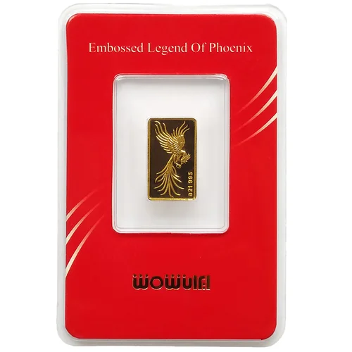 شمش <em>طلا</em> 24 عیار مدل ایران شمش طرح سیمرغ کد IRANSHEMSH 0.1 گرم