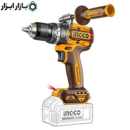 دریل شارژی 20 ولت براشلس چکشی اینکو مدل CIDLI209685