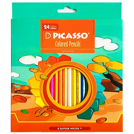 مداد رنگی 24 رنگ PICASSO مدل SUPERB WRITER