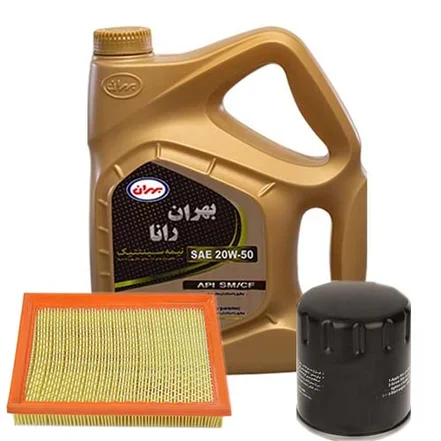 پک روغن پراید بهران رانا (SM 20W50) 4L + فیلتر روغن و فیلتر هوا 