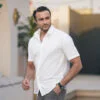 پیراهن اسلیم لینن مردانه