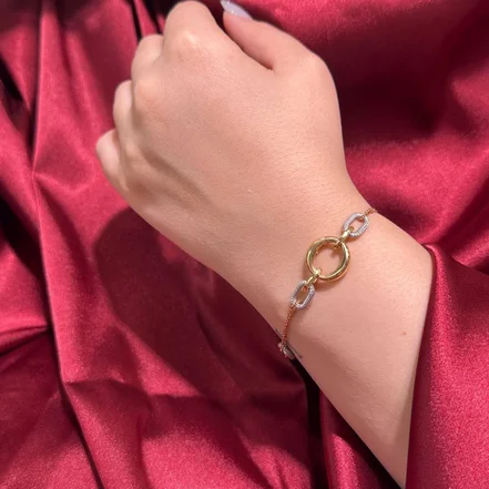 دستبند طلا زنجیری تیفانی B511