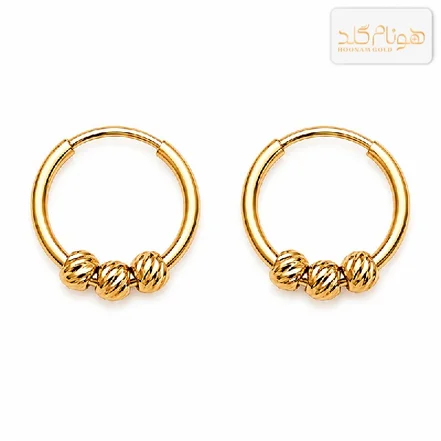 گوشواره طلا حلقه ای البرنادو کوچک E187