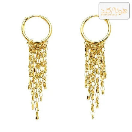 گوشواره طلا حلقه ای استار E۸۵۷